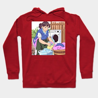 village girl doing laundry Hoodie